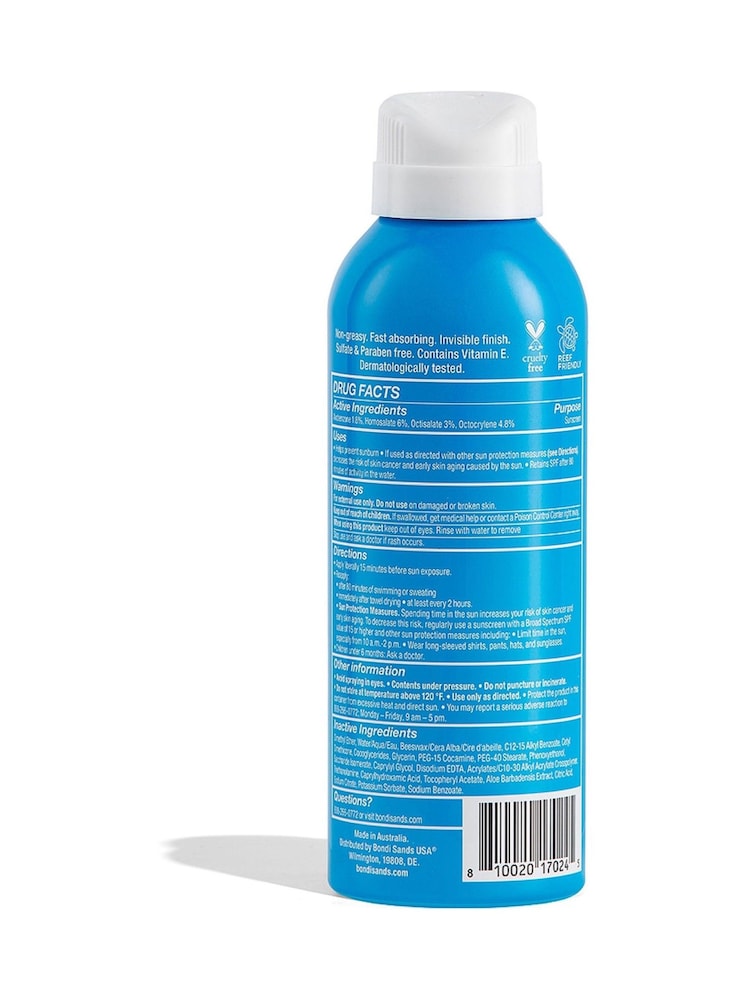 Bondi Sands Aerosol Mist Fragrance Spray Free SPF 30 160g - Image 2 of 3