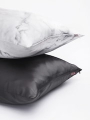 Kitsch Charcoal Satin Pillowcase - Image 3 of 4