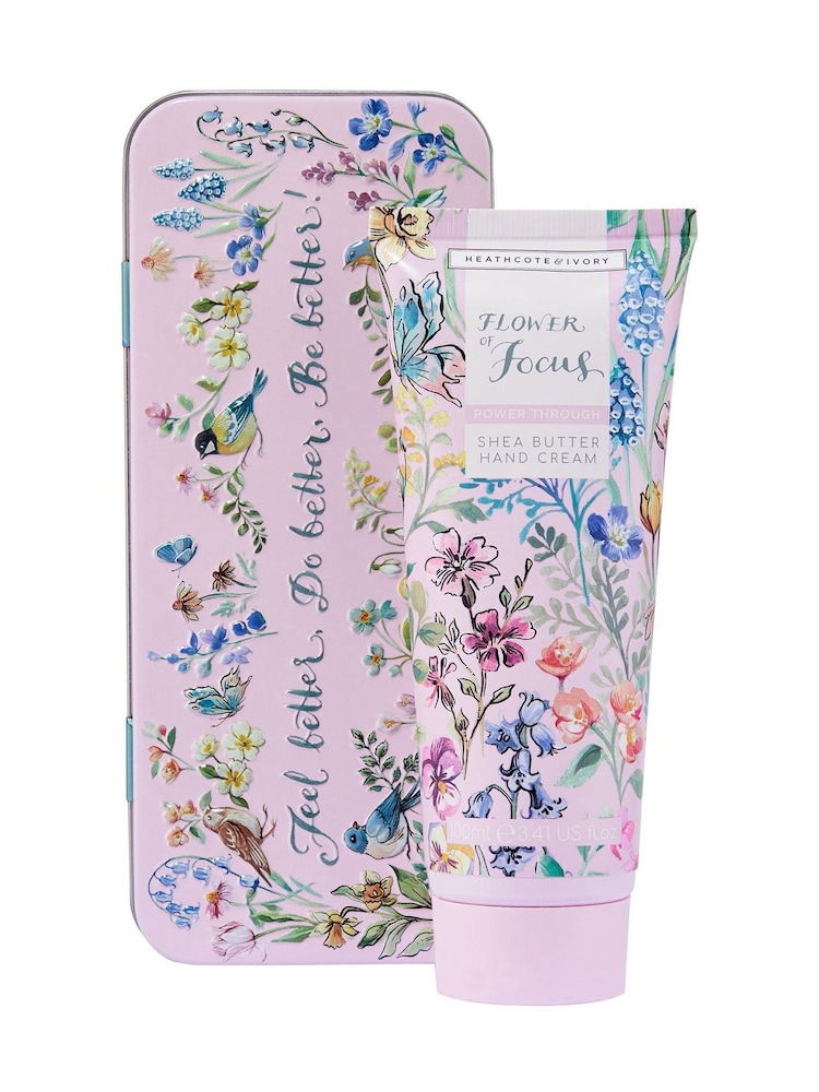 Heathcote & Ivory Flower of Focus Shea Butter Hand Cream Tin - Image 1 of 5
