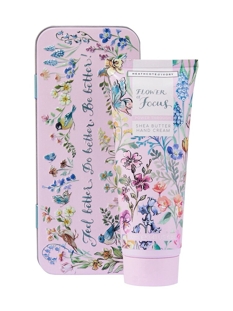 Heathcote & Ivory Flower of Focus Shea Butter Hand Cream Tin - Image 1 of 5 Heathcote & Ivory Flower of Focus Shea Butter Hand Cream Tin - Image 1 of 5