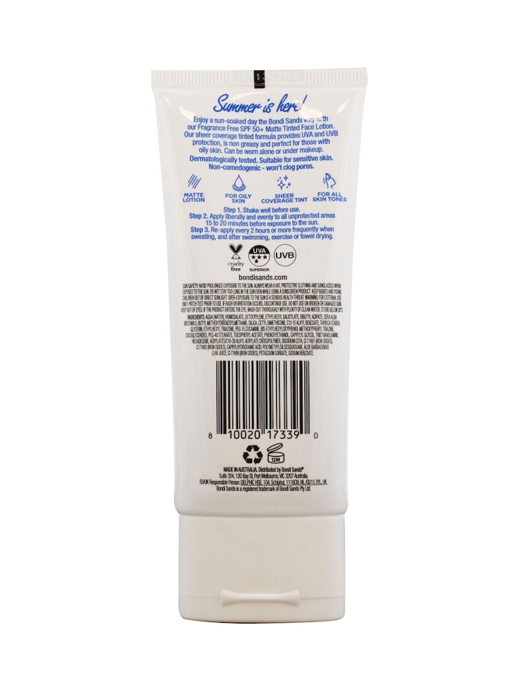 Bondi Sands Tinted SPF 50+ Face Tinted Matte Lotion - Image 2 of 2