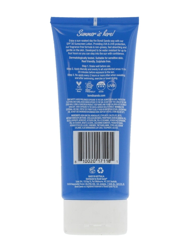 Bondi Sands SPF 30 Fragrance Free Suncreen Body Lotion 150ml - Image 2 of 2