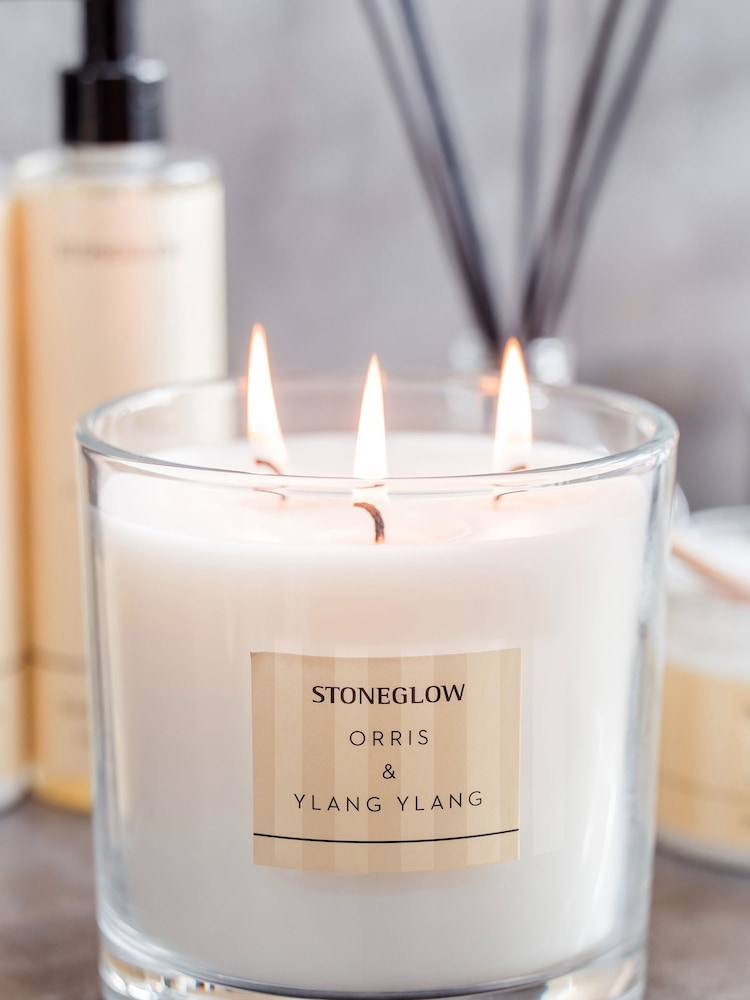Stoneglow Orris & Ylang Ylang 3 Wick Modern Classics Scented Candle - Image 2 of 2