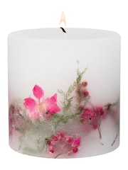 Stoneglow Pink Pepper Flowers Natures Gift Pillar Scented Candle - Image 2 of 2