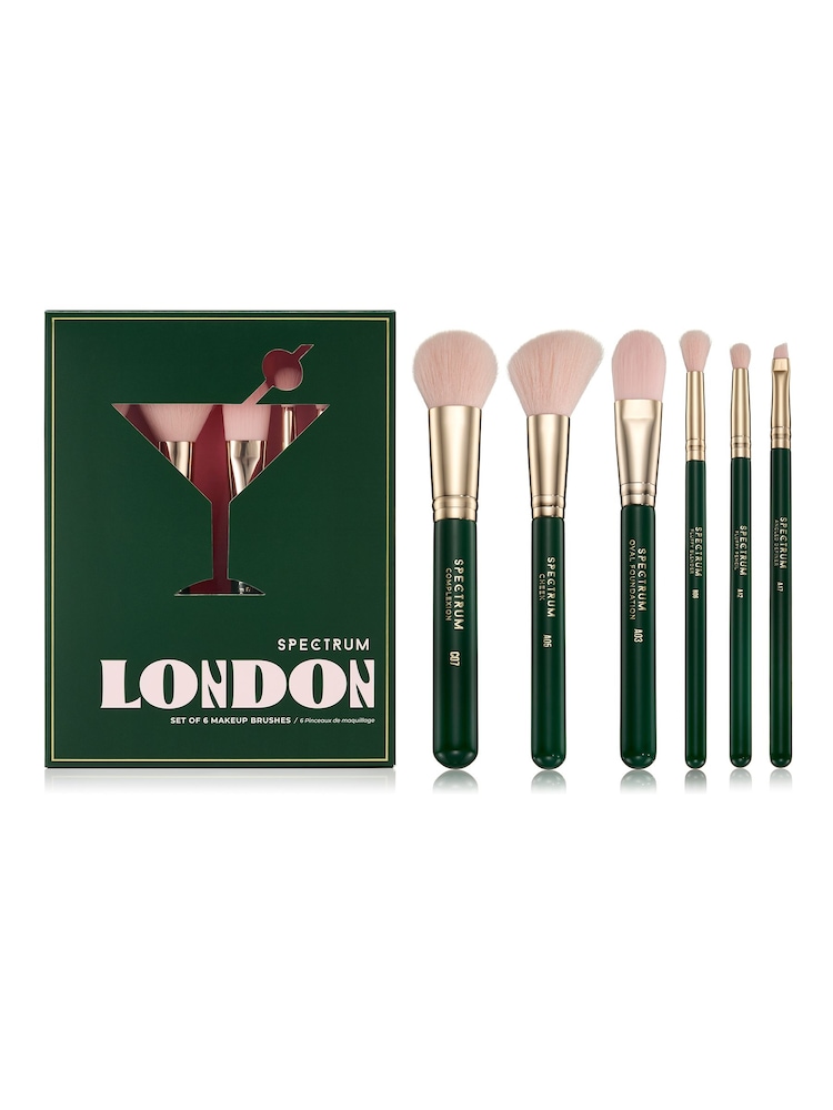 Spectrum Collections London Travel Book Make Up Brush Set 6 Piece - Image 1 of 3