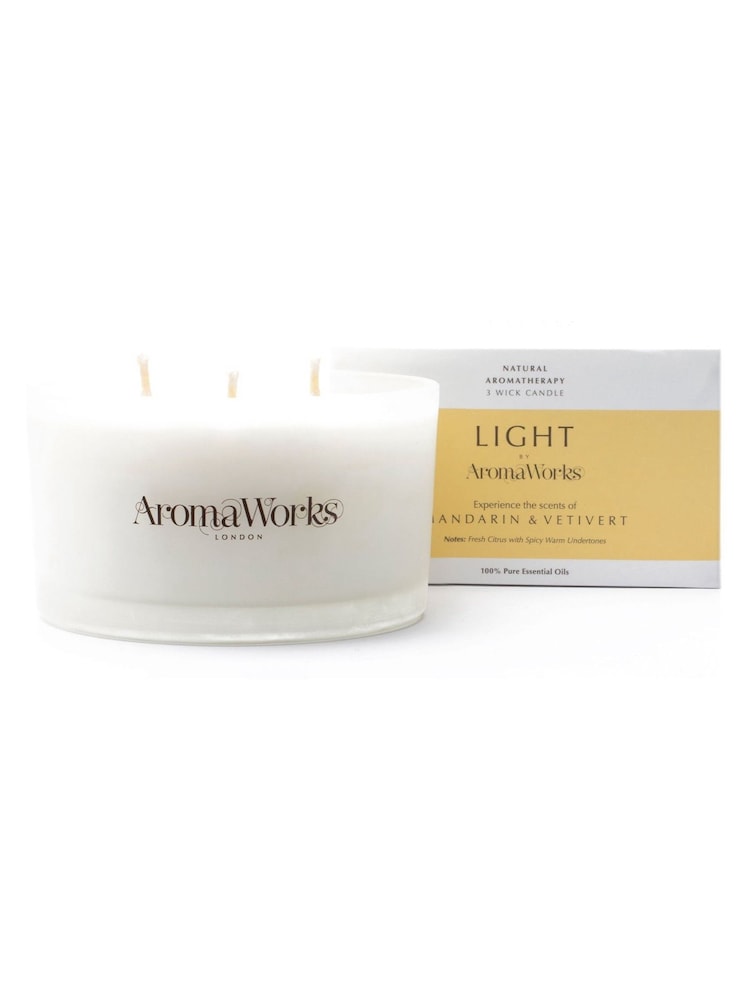AromaWorks Light Multiwick Mandarin & Vertivert Candle - Image 1 of 1