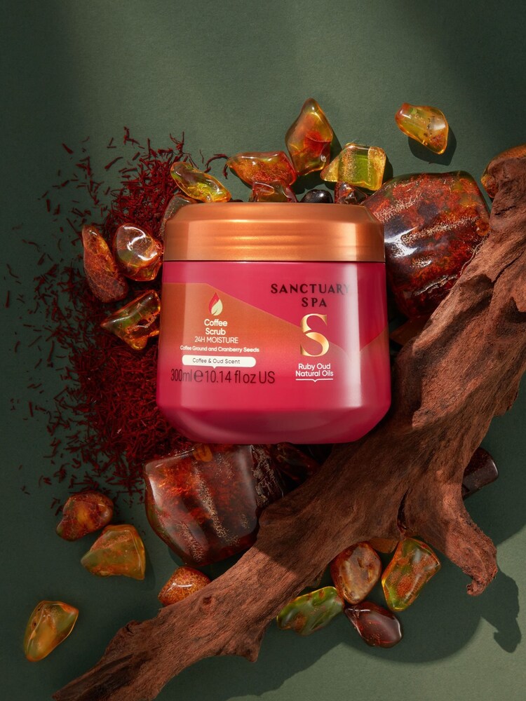 Sanctuary Spa Ruby Oud Coffee Scrub 300ml - Image 2 of 5