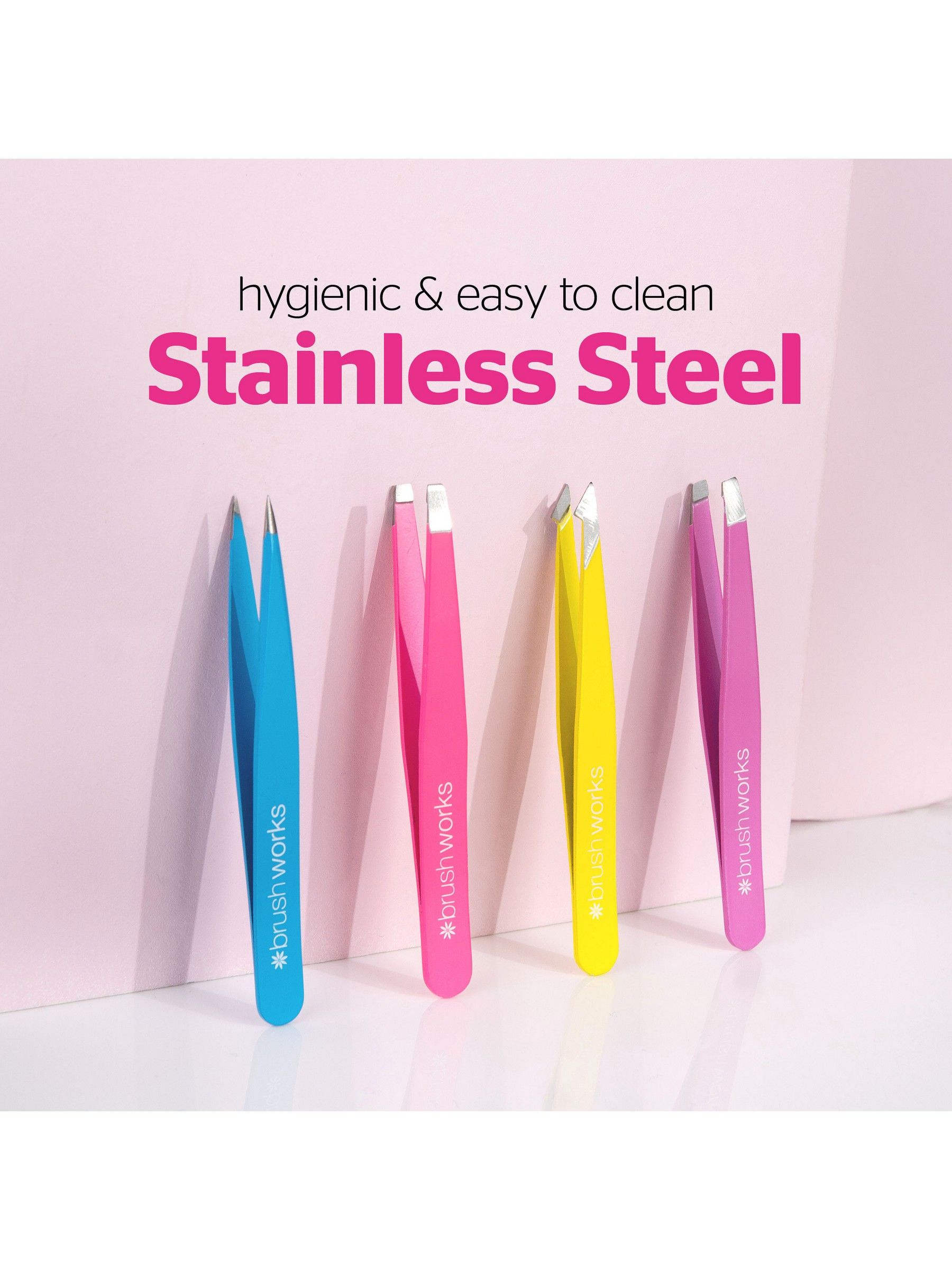 Buy Brush Works HD 4 Piece Combination Tweezer Set from the Next