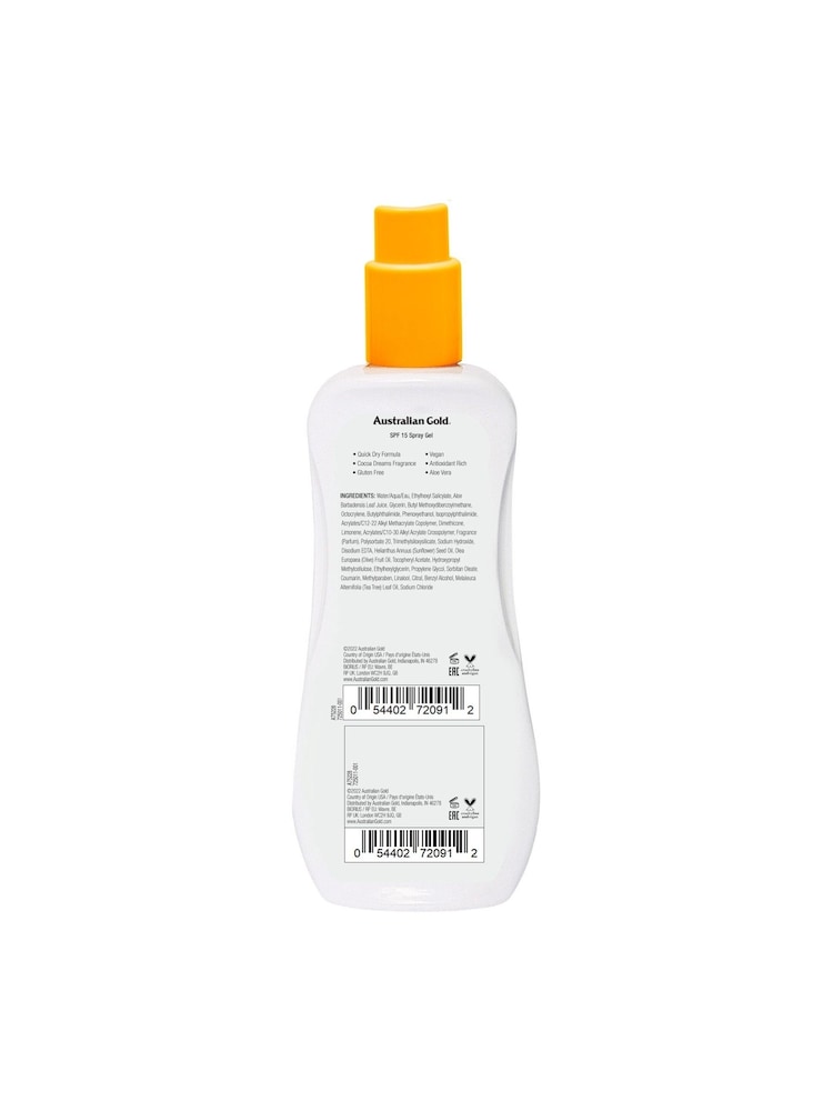 Australian Gold SPF 15 Ultimate Hydration Spray Gel Suncream 237ml - Image 2 of 2