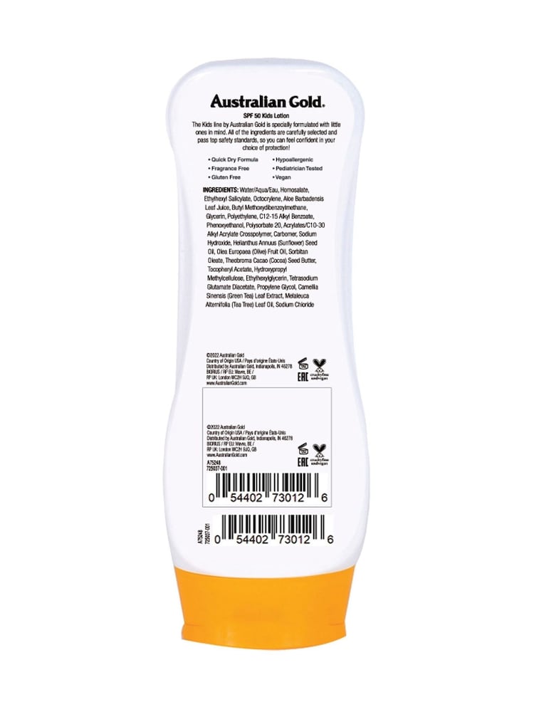 Australian Gold Kids SPF 50 Sensitive Lotion Suncream 237ml - Image 2 of 2