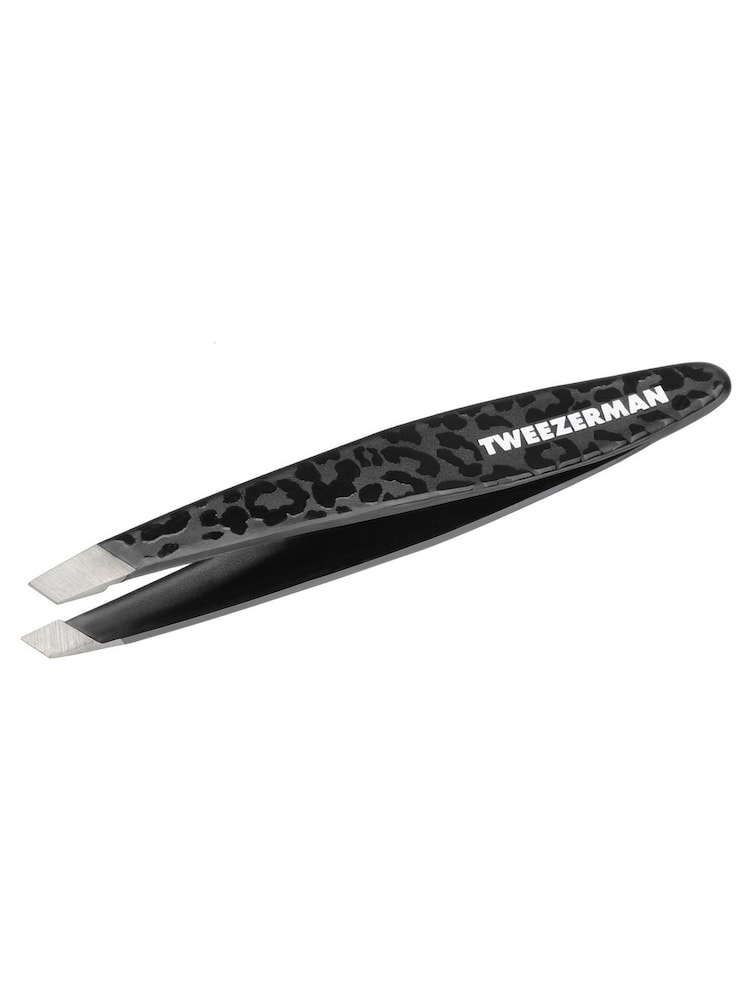Tweezerman Black Leopard Mini Slant Tweezer - Image 1 of 2 Tweezerman Black Leopard Mini Slant Tweezer - Image 1 of 2