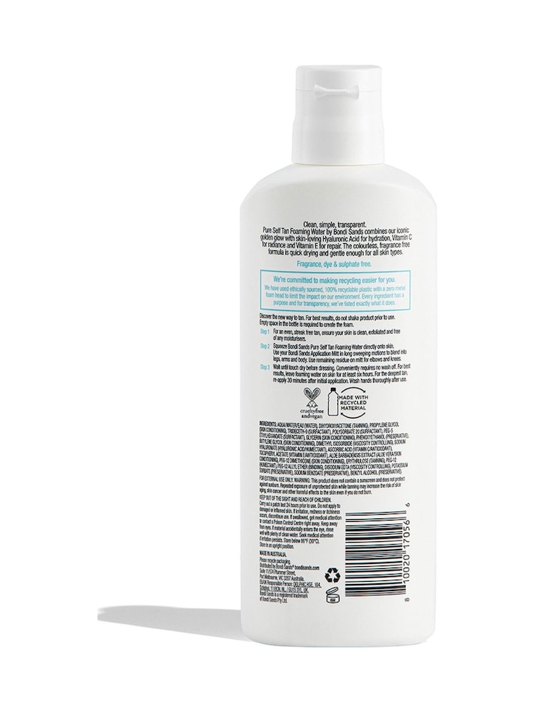 Bondi Sands Pure Self Tan Foaming Water 200ml - Image 2 of 3