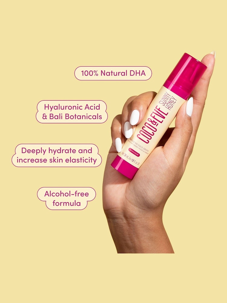 Coco & Eve Sunny Honey Bronzing Face Drops 30ml - Image 2 of 5