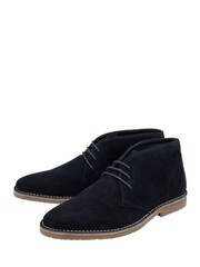 Frank Wright Brown Mens Suede Lace-Up Desert Boots - Image 2 of 4