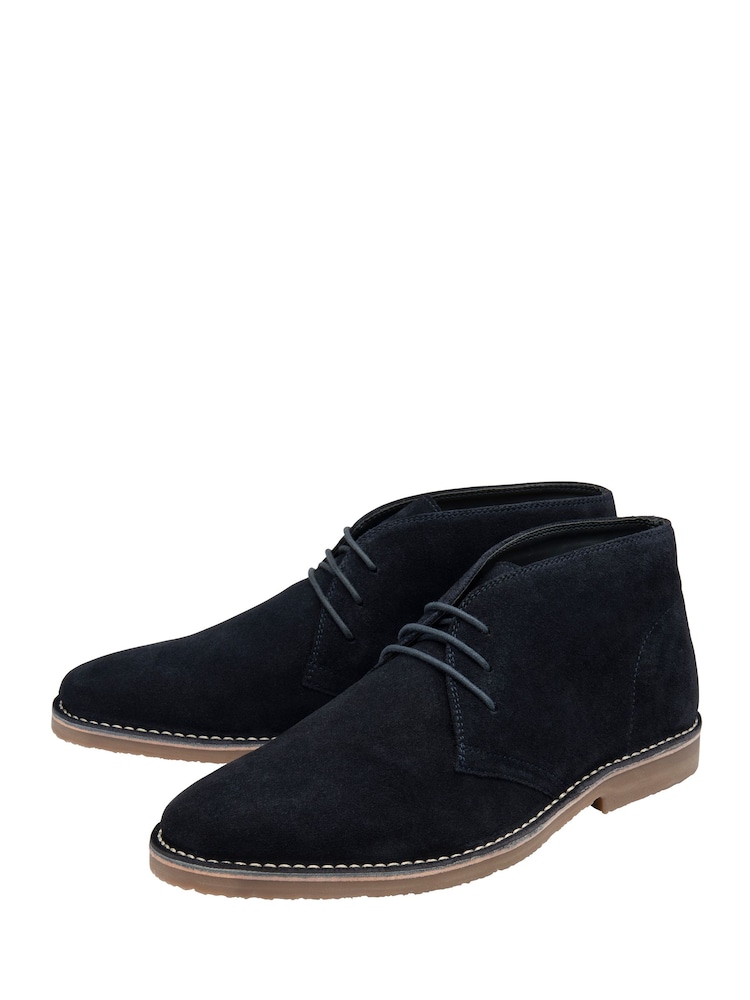 Frank Wright Brown Mens Suede Lace-Up Desert Boots - Image 2 of 4