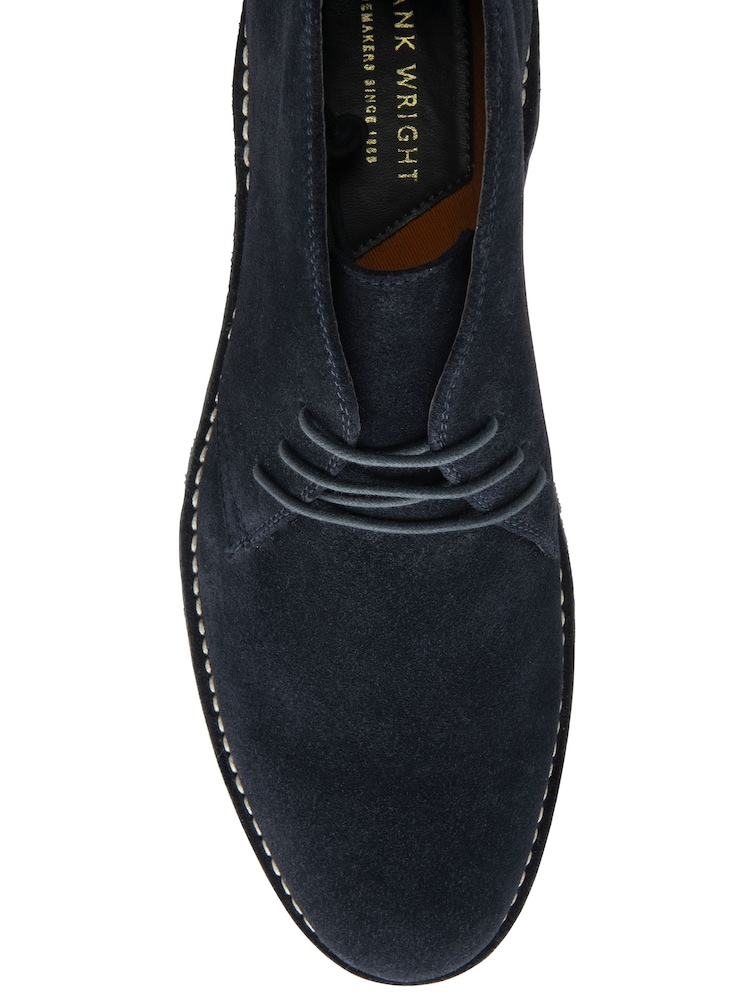 Frank Wright Brown Mens Suede Lace-Up Desert Boots - Image 4 of 4