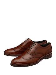 Frank Wright Brown Mens Leather Lace-Up Brogues - Image 2 of 4
