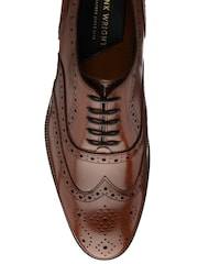 Frank Wright Brown Mens Leather Lace-Up Brogues - Image 4 of 4
