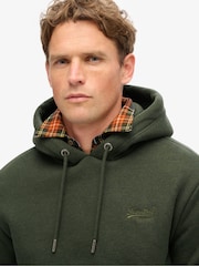 Superdry Dark Green Essential Slim Fit Logo Hoodie - Image 3 of 6