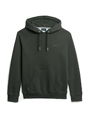Superdry Dark Green Essential Slim Fit Logo Hoodie - Image 4 of 6