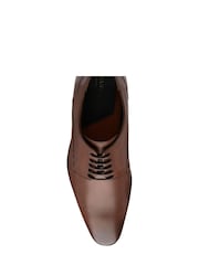 Frank Wright Brown Mens Leather Lace-Up Derby Shoes - Image 4 of 4