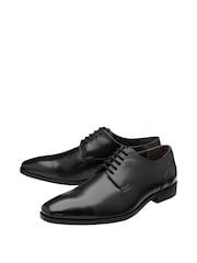 Черный - Frank Wright Mens Leather Lace-Up Derby Shoes - Image 2 of 4