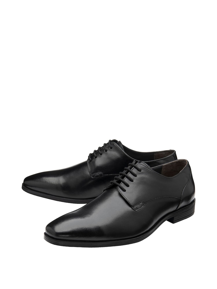 Черный - Frank Wright Mens Leather Lace-Up Derby Shoes - Image 2 of 4
