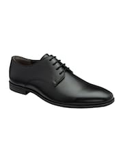 Frank Wright Black Mens Leather Lace-Up Derby Shoes - Image 1 of 4