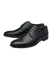 Frank Wright Black Mens Leather Lace-Up Derby Shoes - Image 2 of 4