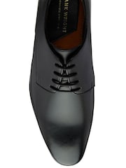 Frank Wright Black Mens Leather Lace-Up Derby Shoes - Image 4 of 4