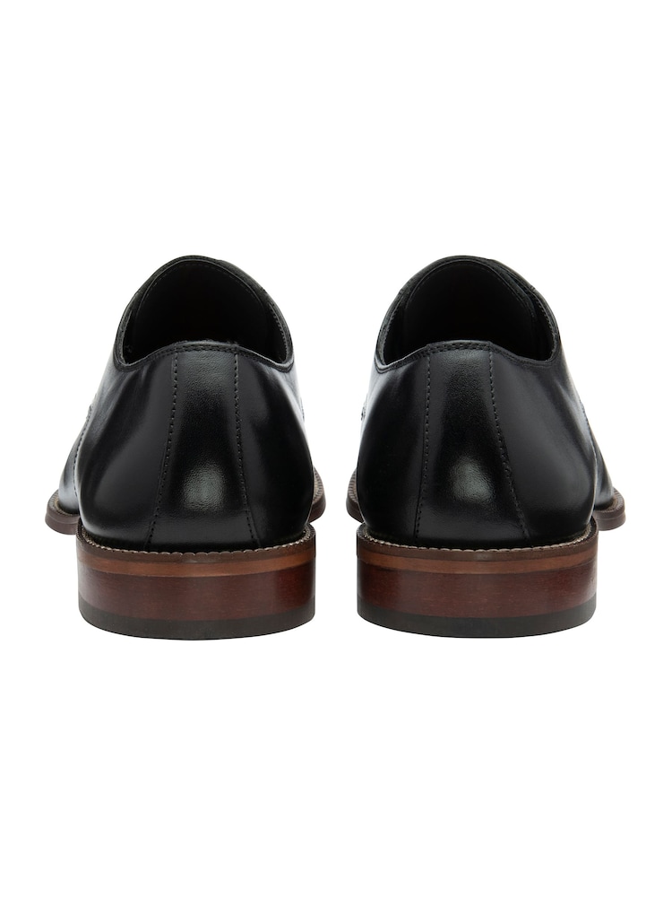 Черный - Frank Wright Mens Leather Lace-Up Derby Shoes - Image 2 of 4