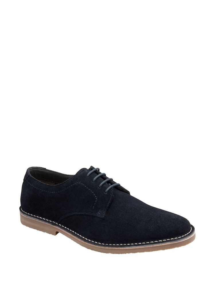 Frank Wright Blue Mens Suede Lace-Up Desert Shoes - Image 1 of 4