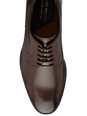 Marrón - Frank Wright Mens Leather Lace-Up Derby Shoes - Imagen 4 de 4