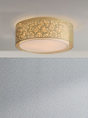 Laura Ashley Champagne Sweet Alyssum Flush Ceiling Light - Image 1 of 5