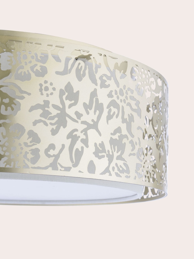 Laura Ashley Champagne Sweet Alyssum Flush Ceiling Light - Image 5 of 5