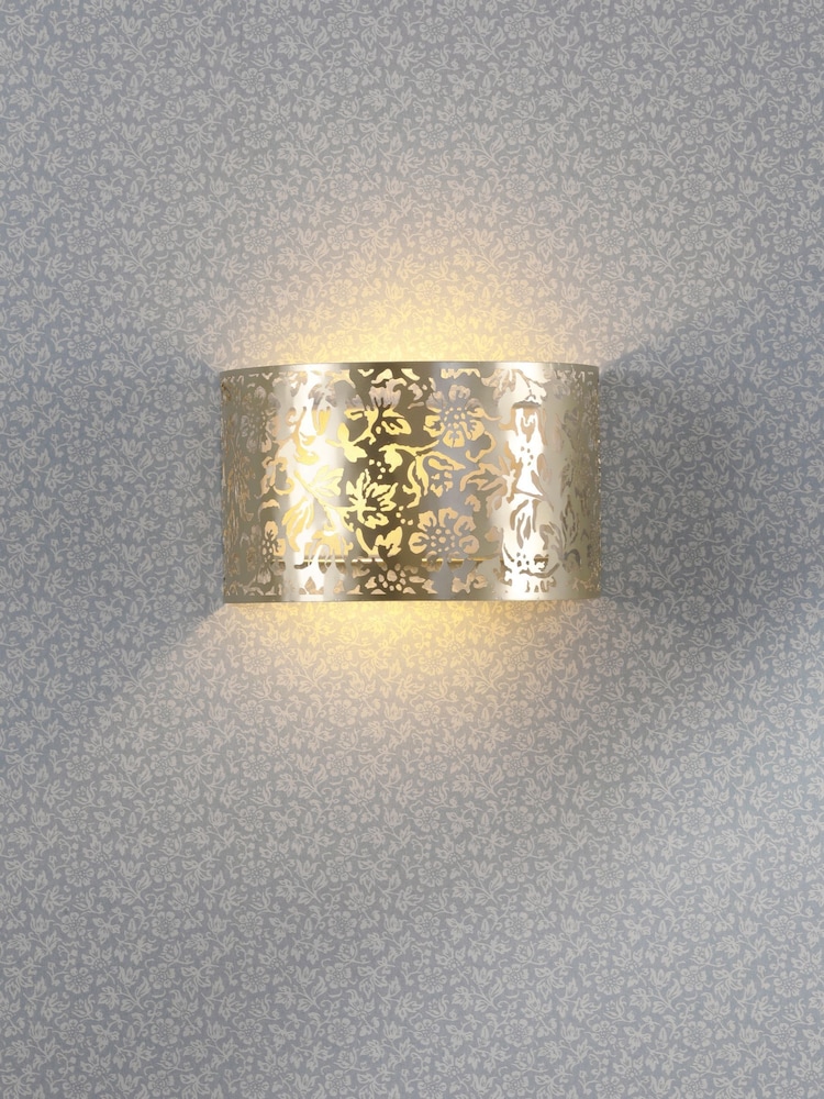 Laura Ashley Champagne Sweet Alyssum 1 Light Wall Light - Image 1 of 5