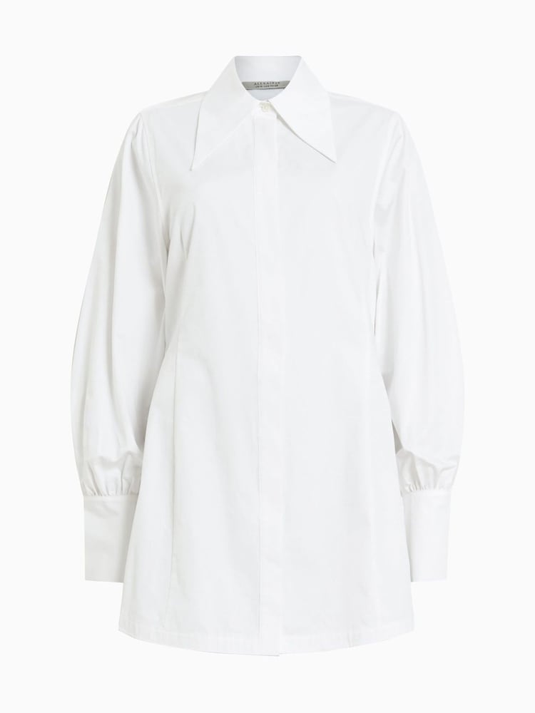 AllSaints White Moira 100% Cotton Shirt - Image 9 of 9