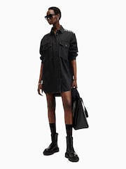 AllSaints Black Lily Stud Dress - Image 4 of 7
