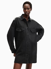 AllSaints Black Lily Stud Dress - Image 5 of 7