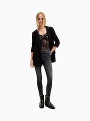 AllSaints Black Miller Pushup Jeans - Image 1 of 8