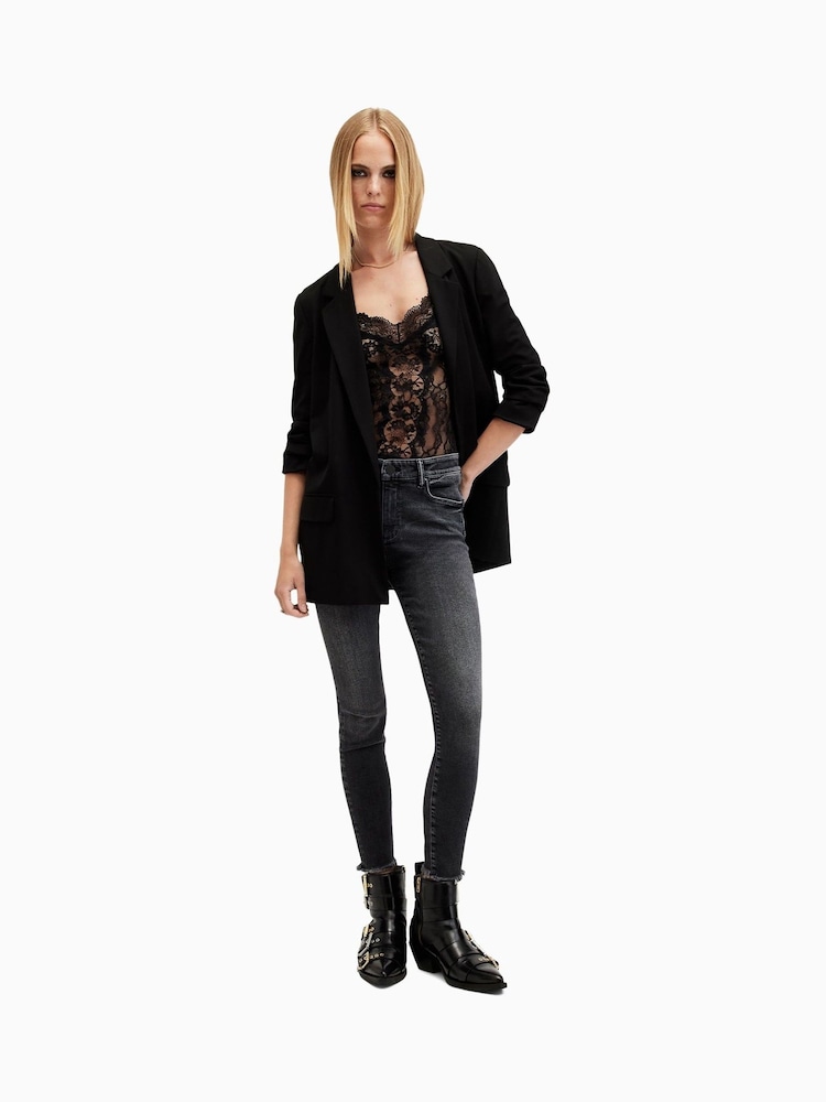 AllSaints Black Miller Pushup Jeans - Image 1 of 8