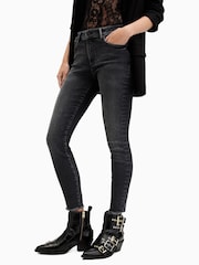 AllSaints Black Miller Pushup Jeans - Image 2 of 8