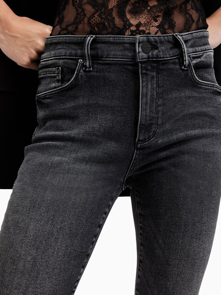 AllSaints Black Miller Pushup Jeans - Image 3 of 8