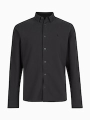 AllSaints Black Lovell Longsleeve Shirt - Image 7 of 7