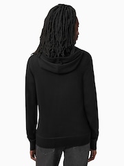 Allsaints Black Mode Merino Zip Hoodie - Image 5 of 8