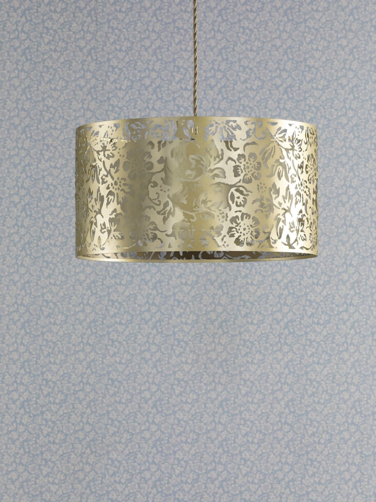 Laura Ashley Champagne Sweet Alyssum Easy Fit Pendant Ceiling Light - Image 2 of 6