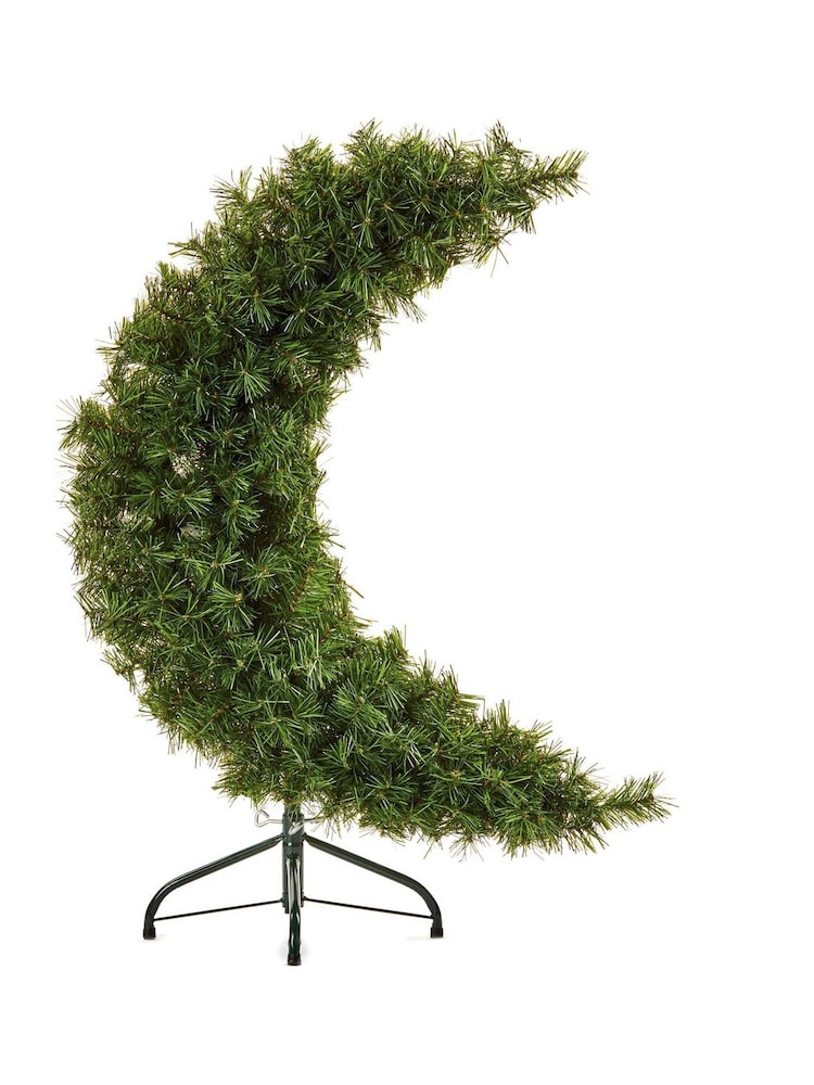 Premier Decorations Ltd Green Crescent Moon PVC Christmas 3ft Tree - Image 1 of 5