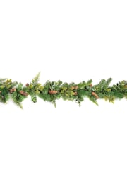 Premier Decorations Ltd Green 1.8m Acorn Fern and Cones Garland - Image 1 of 2