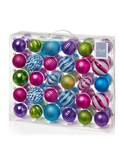 Premier Decorations Ltd Pink/Blue Set of 60 Christmas Baubles - Image 1 of 1