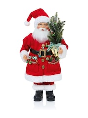 Premier Decorations Ltd 50cm Standing Santa with Tree and Decoration - Image 1 of 1